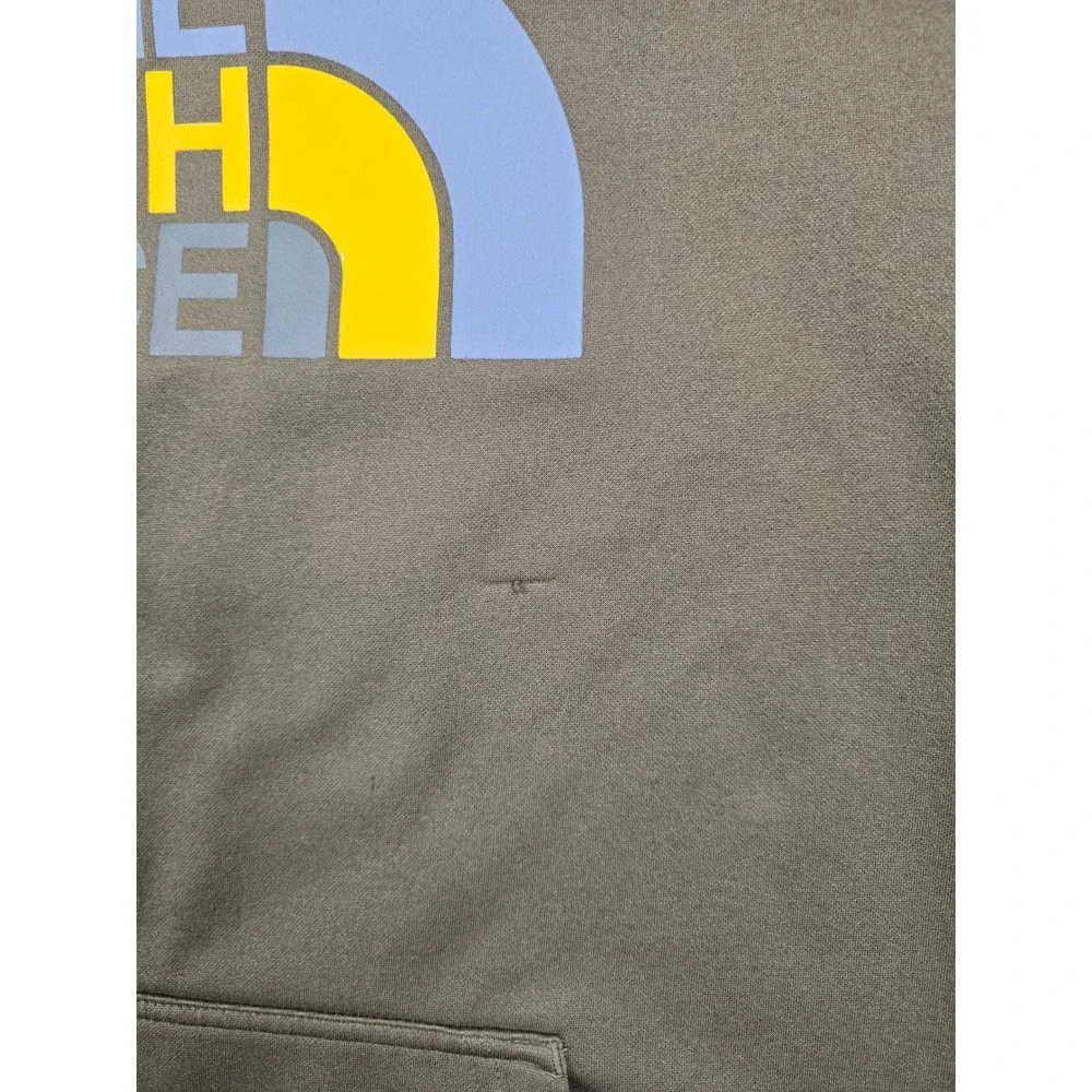 The North Face Hoodie Mens Medium Graphic Logo Fleece Pullover Sweatshirt‎